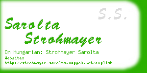 sarolta strohmayer business card